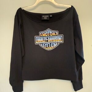 Harley-Davidson Black Long Sleeve Tee with Colorful Shield Logo